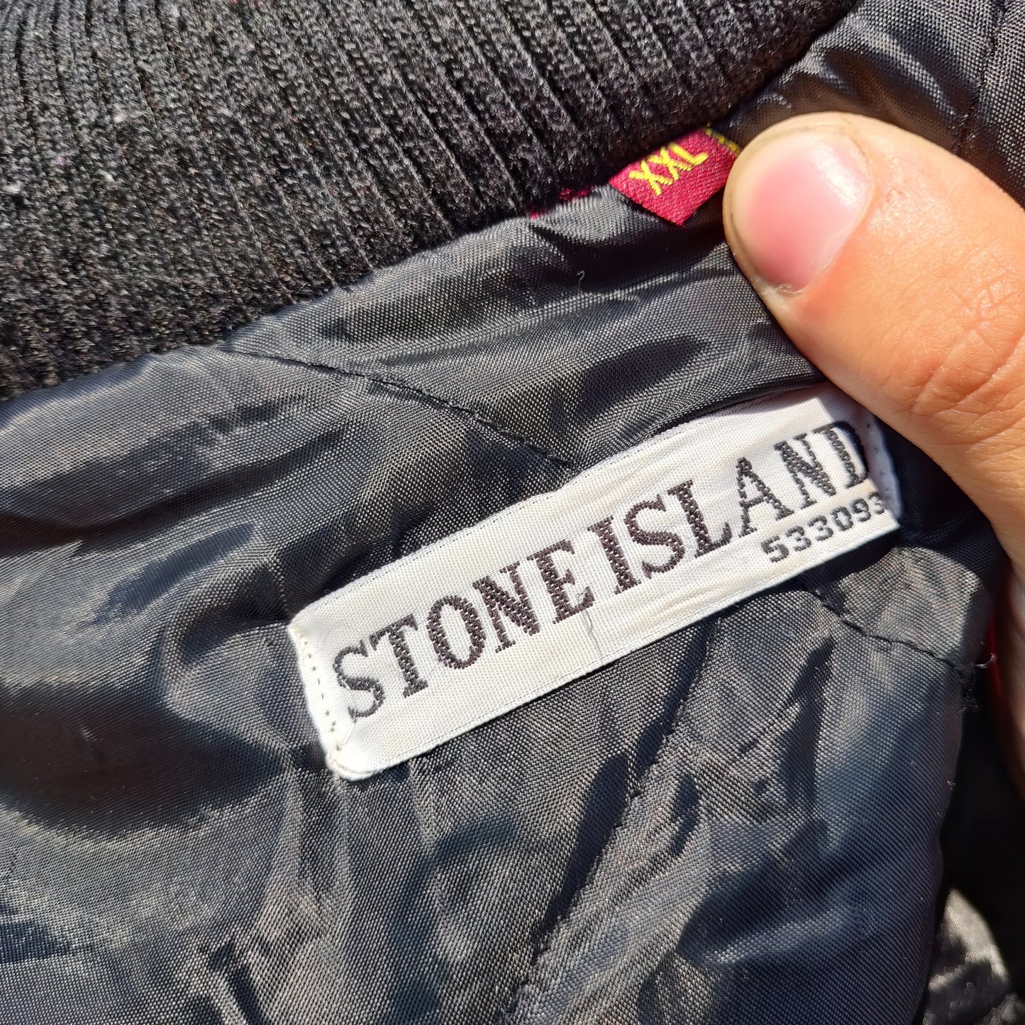 Stone Island Vintage Black Dual Layer Wool Utility Jacket Coat Men Size XXL ~ 533093