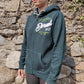 Diesel Vintage Apparel Track & Field Green Full-Zip Hoodie Women Size Medium