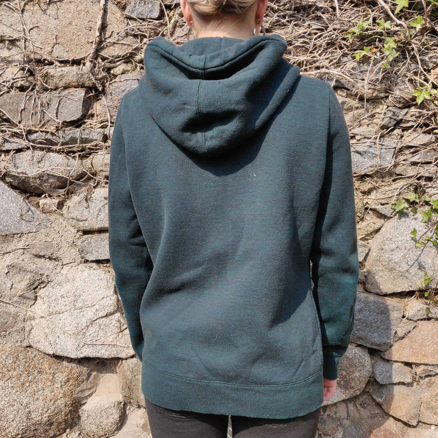 Diesel Vintage Apparel Track & Field Green Full-Zip Hoodie Women Size Medium