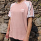 Adidas Originals Raglan Pink White 3 Stripes Tee T-shirt Men Size Medium - CV6000