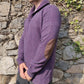 Rocha John Rocha Purple Shawl Neck 1/4 Button Wool Pullover Jumper Men Size Large