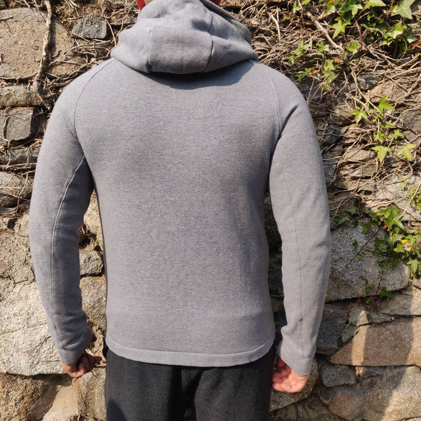 Nike Grey Sportswear Carbon Heather Modern Full Zip Hoodie Men Size Medium