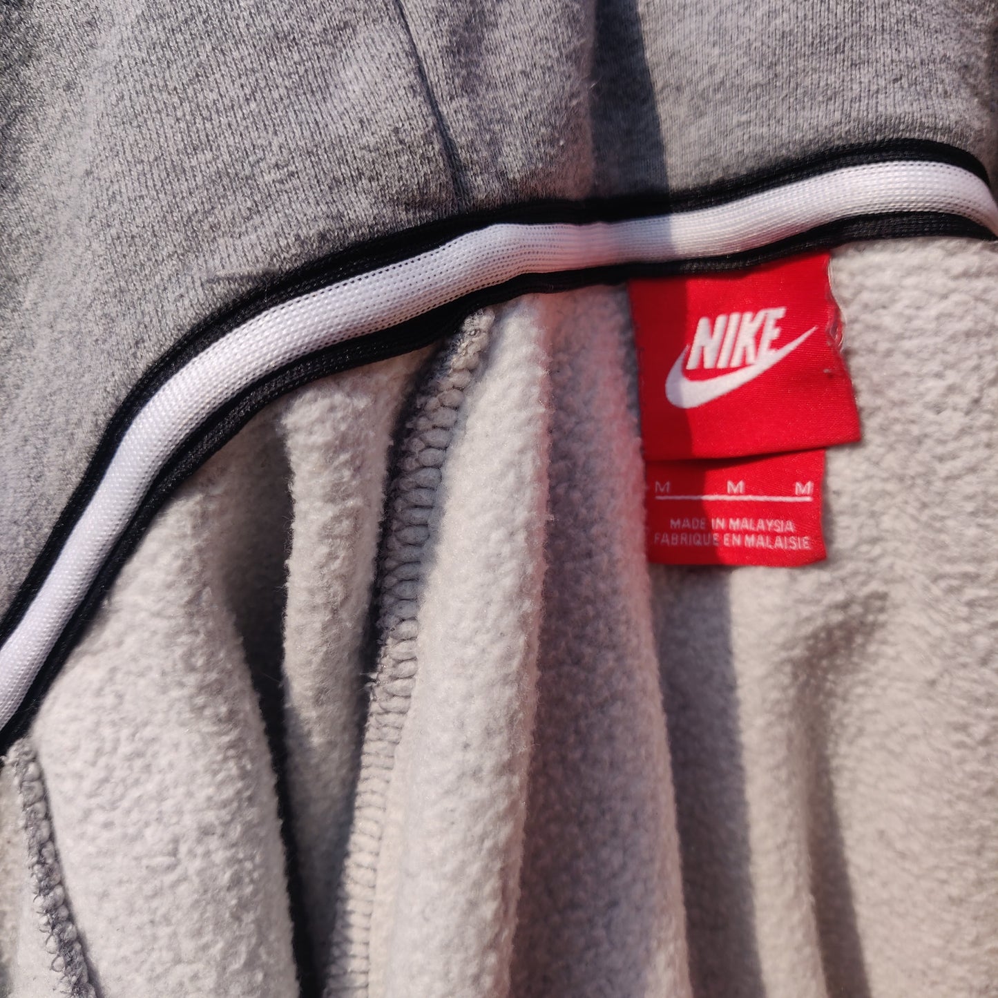 Nike Grey Sportswear Carbon Heather Modern Full Zip Hoodie Men Size Medium