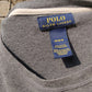 Polo Ralph Lauren Grey Crew Neck Pullover Cotton Jumper Sweater Men Size Medium