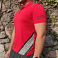 Emporio Armani EA7 Red Train 7 Lines ST Button Polo Shirt Men Size Medium ~ 6YPF59