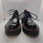 Bershka Shiny Black & Red Chunky Sole Casual Oxford Shoes Women UK 6 EU 39