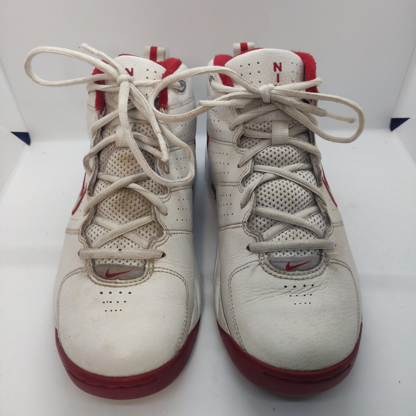 Nike Air Max Vintage White Red Swoosh Hi Top Trainers Sneaker Shoes Women UK 6