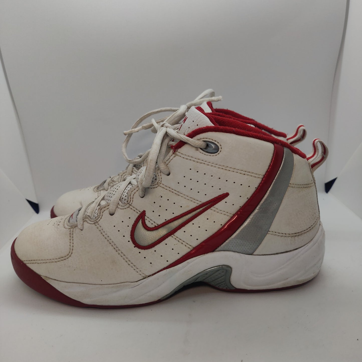 Nike Air Max Vintage White Red Swoosh Hi Top Trainers Sneaker Shoes Women UK 6