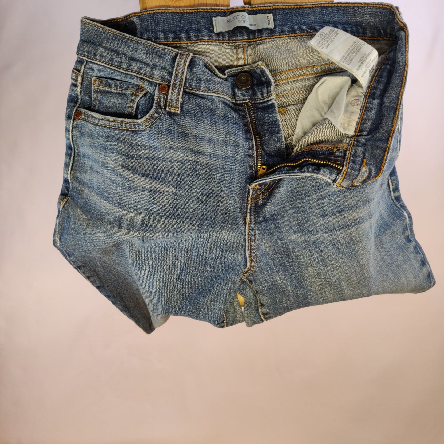 Levi's 515 Vintage Blue Bootcut Stone Wash Zipper Fly Denim Jeans Women W30/L28