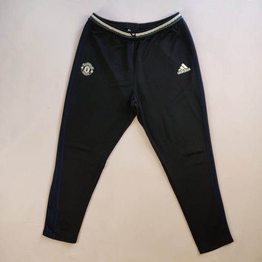 Adidas Black Manchester United Football Tracksuit Bottoms Track Pants Men XL ~ AP1012