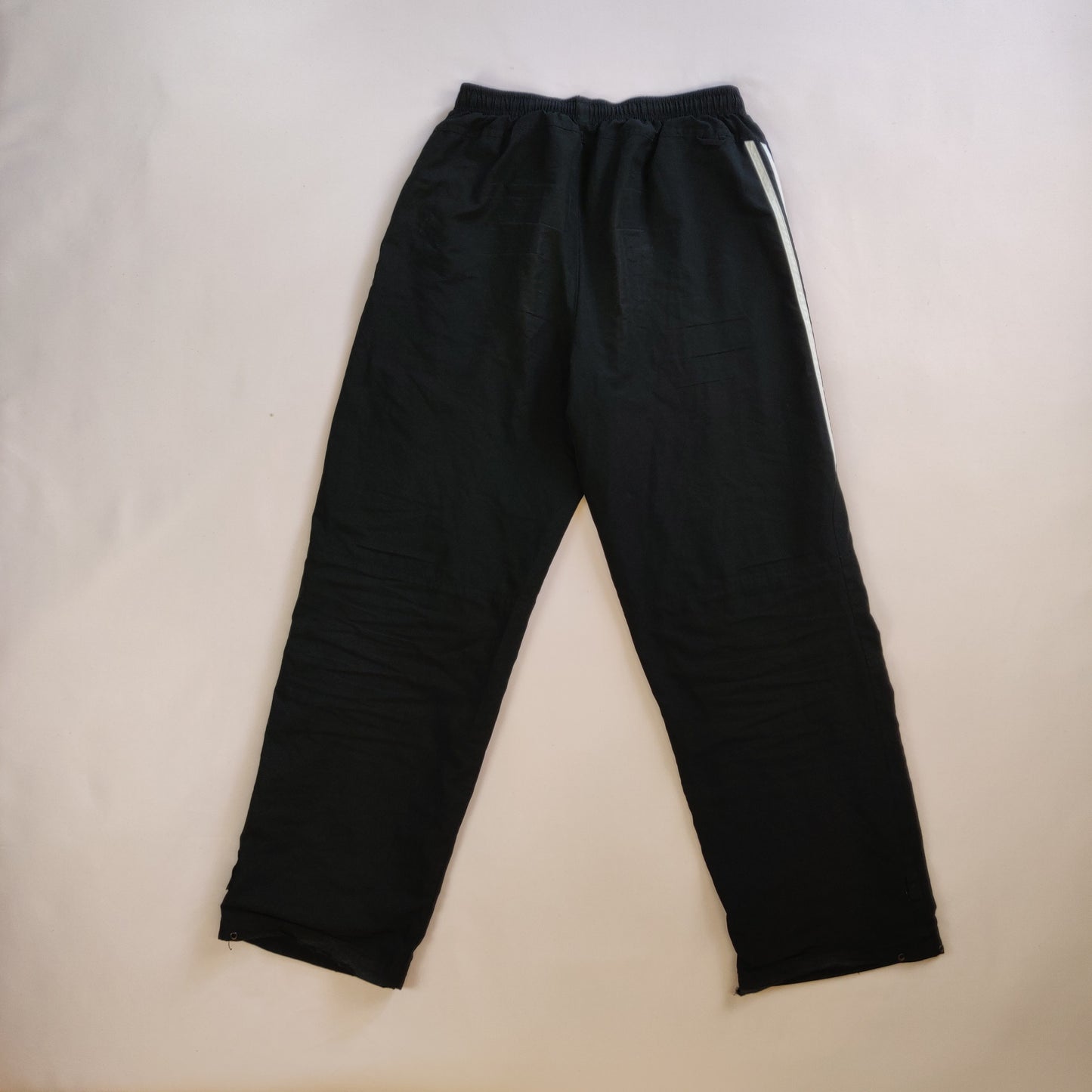 Adidas Vintage Black 3 Stripes Training Tracksuit Bottoms Track Pants Men Size XL