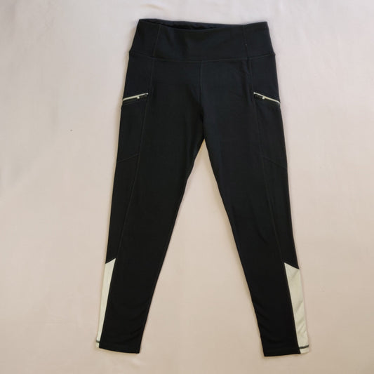 Calvin Klein Performance Wick Black Yoga Mid Rise 7/8 Leggings Women Size Medium