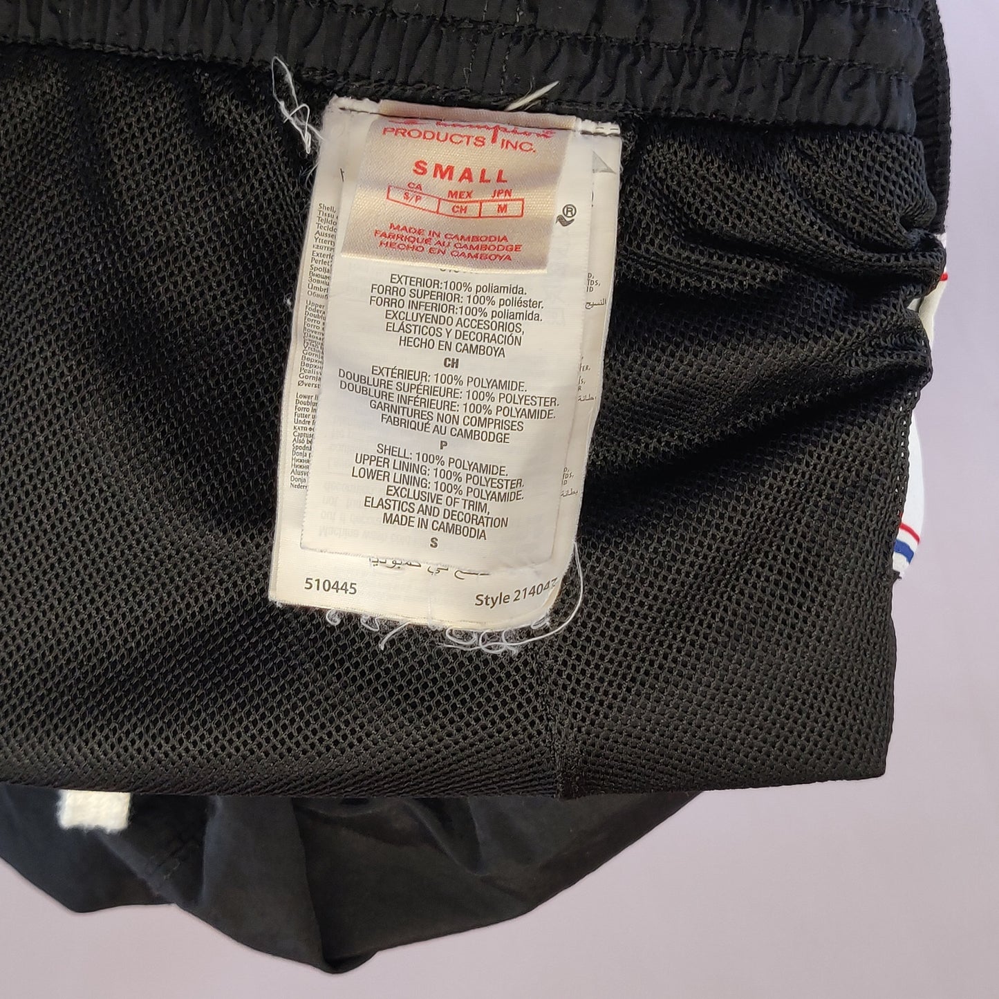 Champion Vintage Black Tracksuit Bottoms Track Pants Elastic Cuff Men Size Small