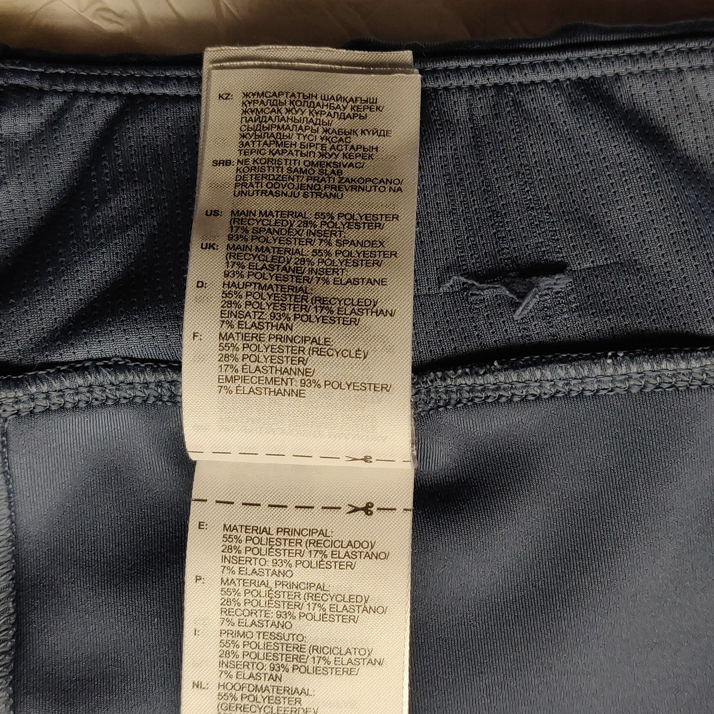 Adidas Own The Run ClimaCool Blue Mid Rise Leggings Women Size Large UK 16-18 ~ DZ2317