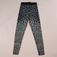 Nike Pro Black Grey Engineered Giraffe Mid Rise Leggings Women Small ~ 683555-012