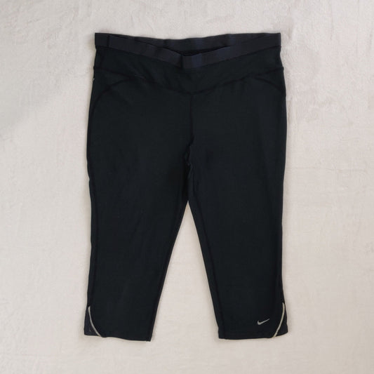 Nike Fit Dry Black Capri Running Yoga Pants Leggings Women Size Medium