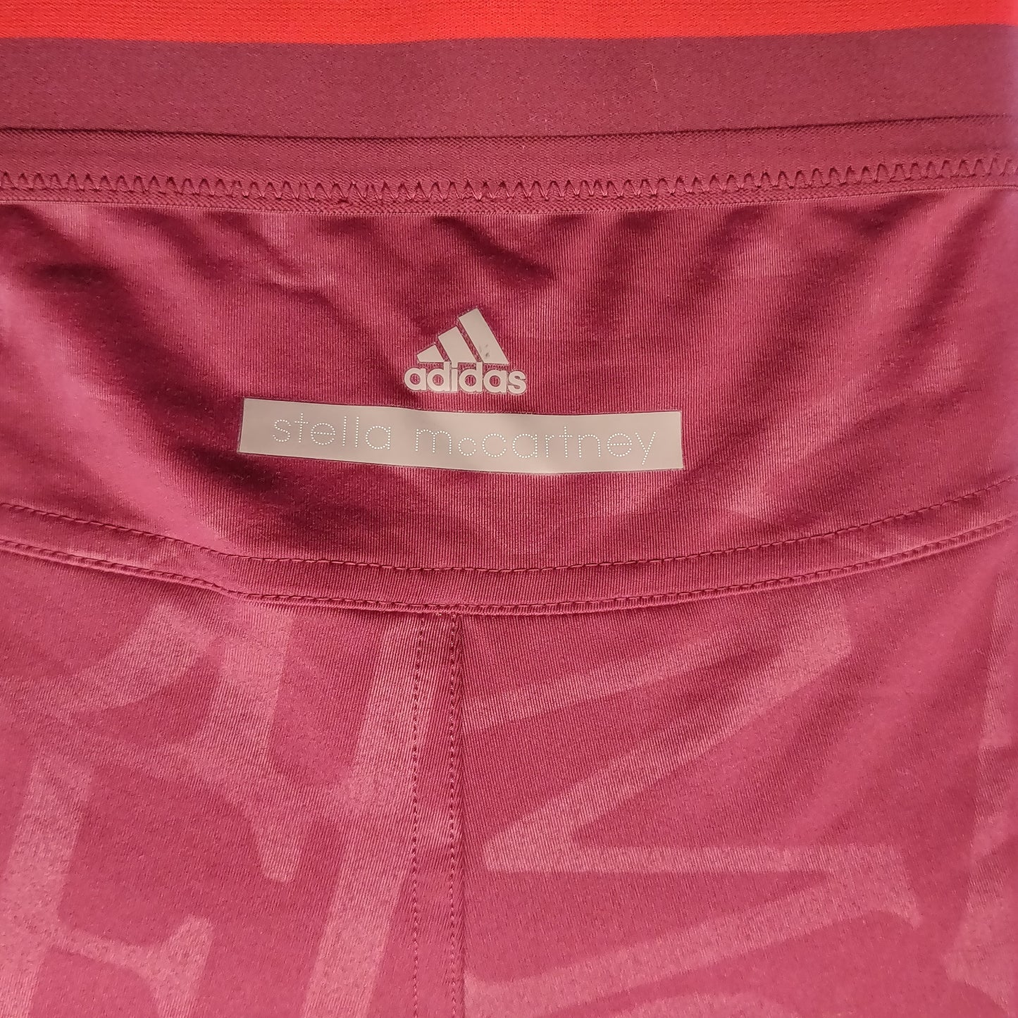 Adidas Stella McCartney Red Bordeaux Yoga/Running Capri Leggings Women Large