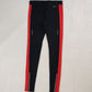 Nike Dri-Fit Power Essential Black Red Mid Rise Leggings Women Small ~ 645606-012