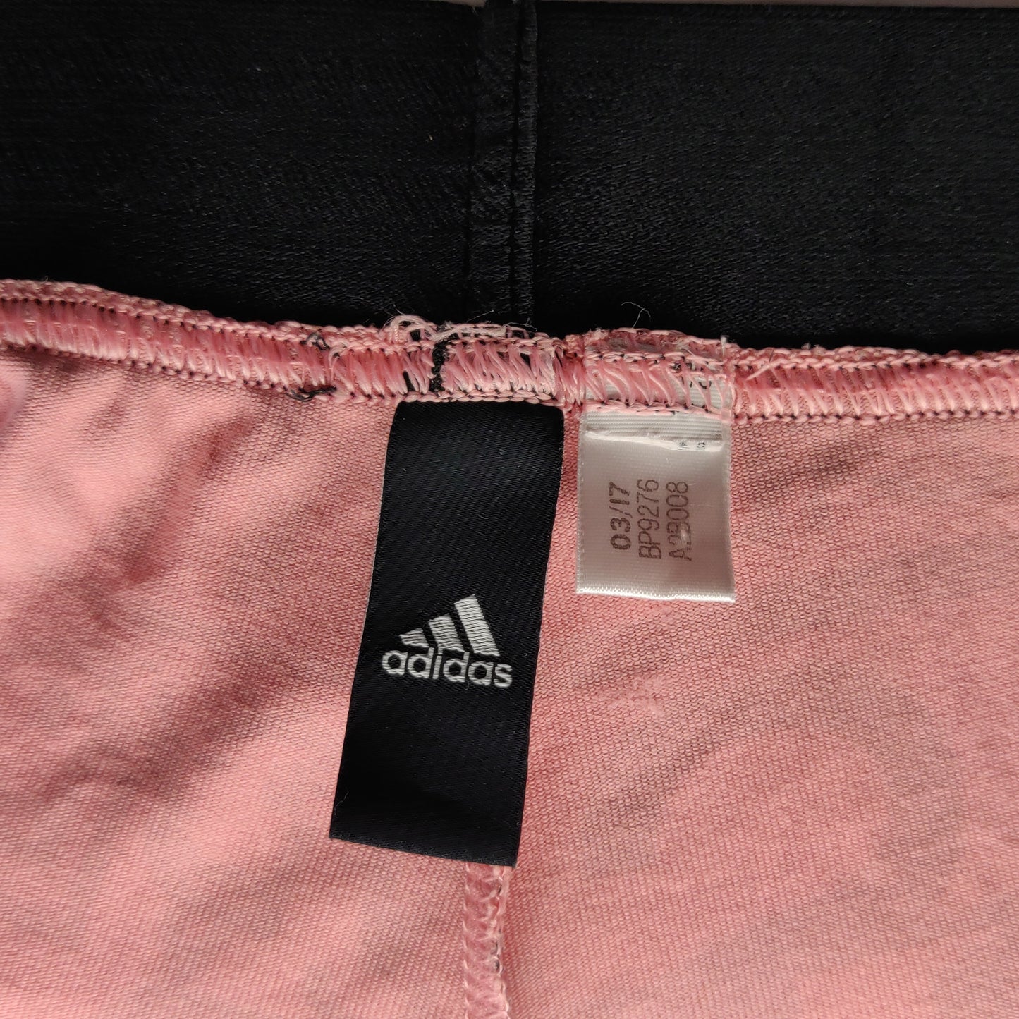 Adidas Pink Black Sport ID Allover Print Mid Rise Leggings Women Medium ~ BP9276