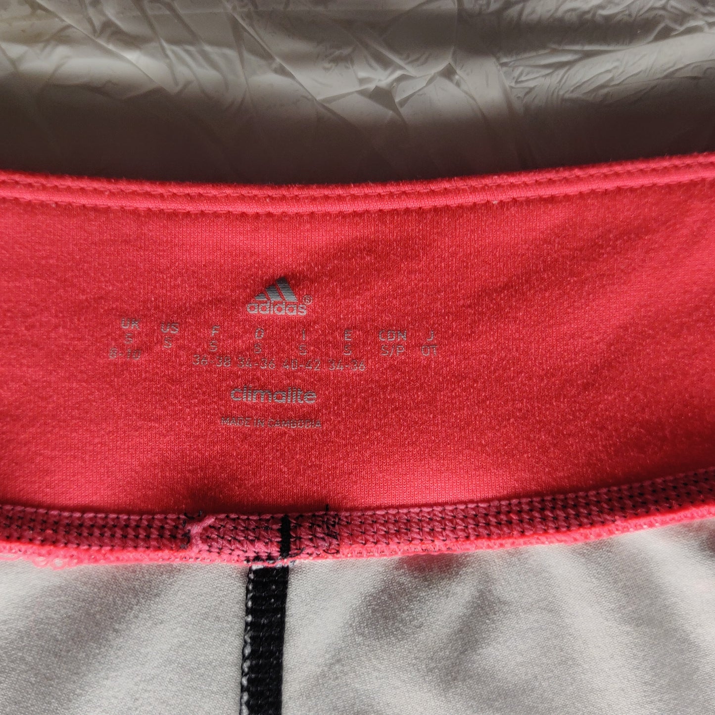 Adidas Climalite Pink Ultimate Fit Printed Leggings Women Small UK 8-10 ~ AB7163