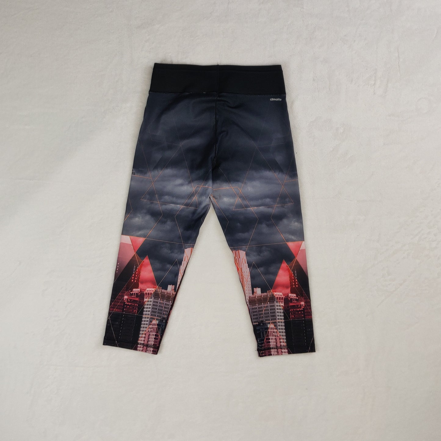 Adidas Climalite Black Grey Pink Ultimate City Capri Leggings Women Small ~ AJ5065