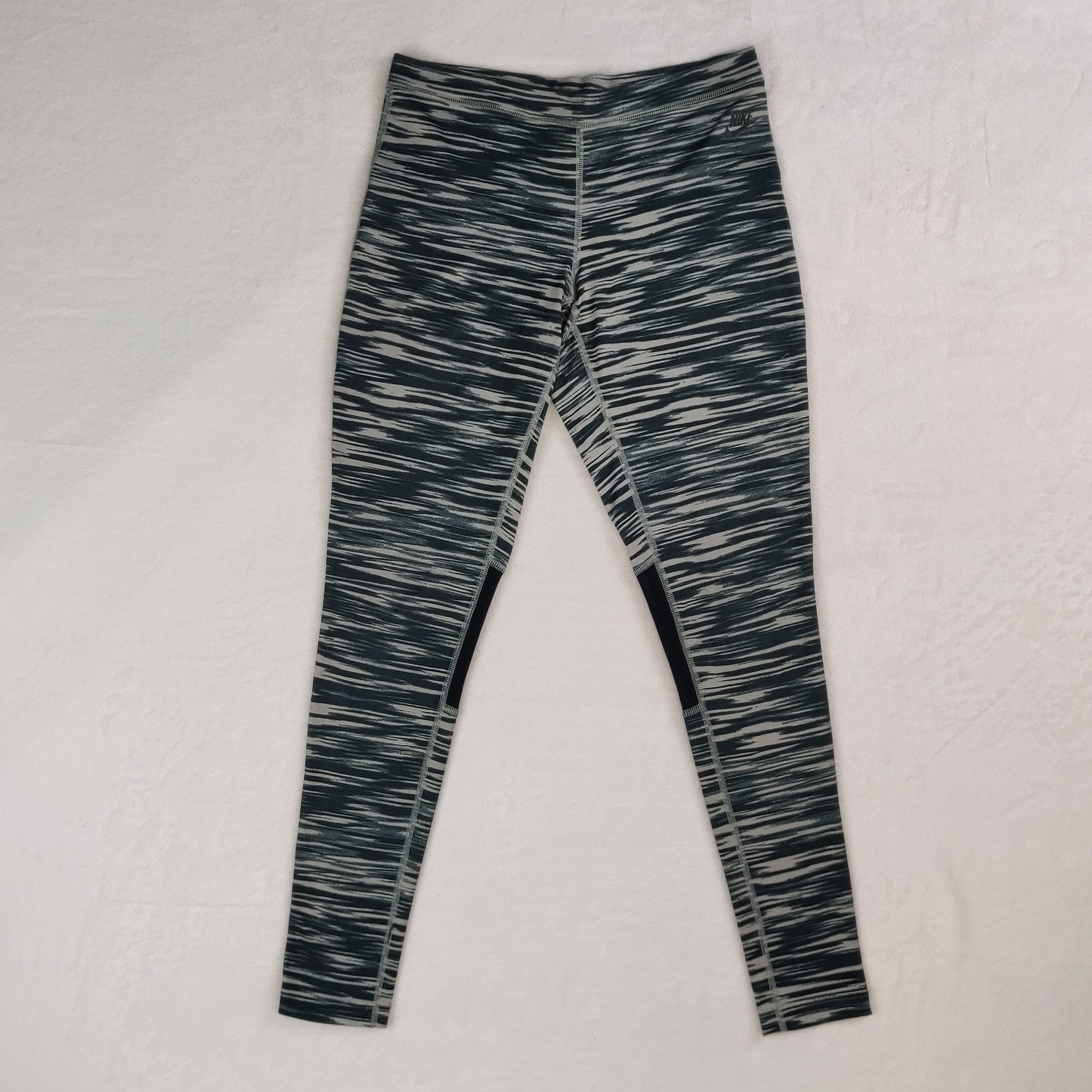 Nike Grey Scratch Print Armory Slate Compression Leggings Women Size Small