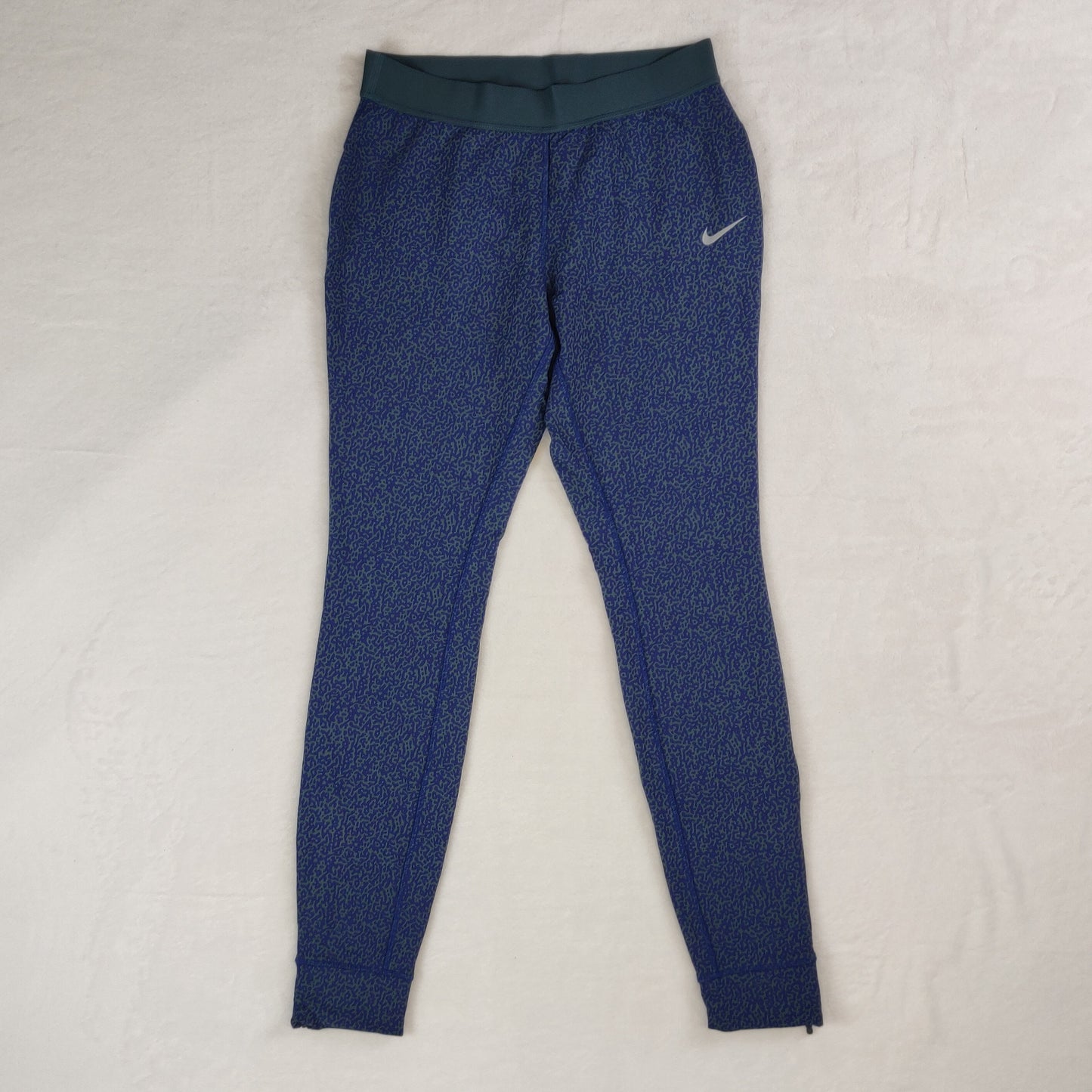 Nike Spodnie Knit Blue High Rise Ankle Zip Leggings Women Small ~ 620856-084