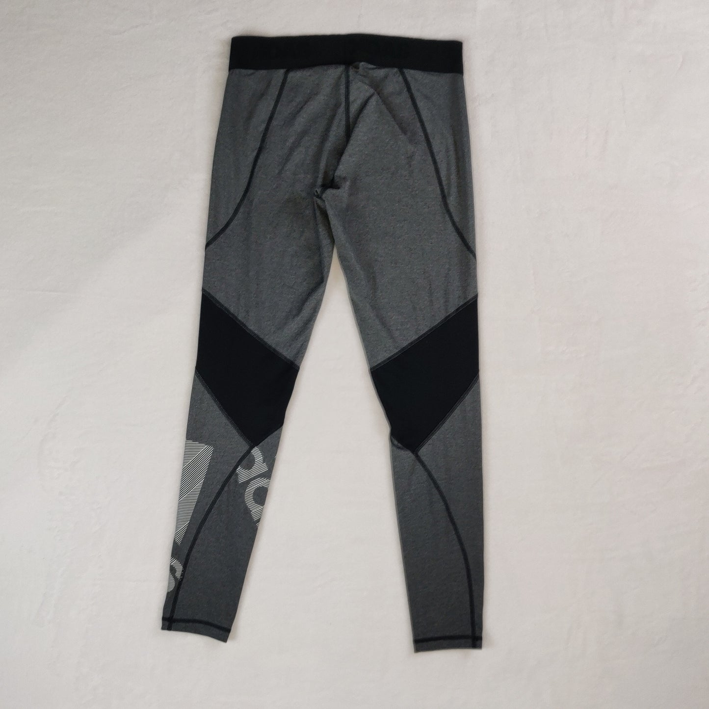 Adidas Grey Black Heather Alphaskin Leggings Women Medium UK 12-14 ~ EB3845