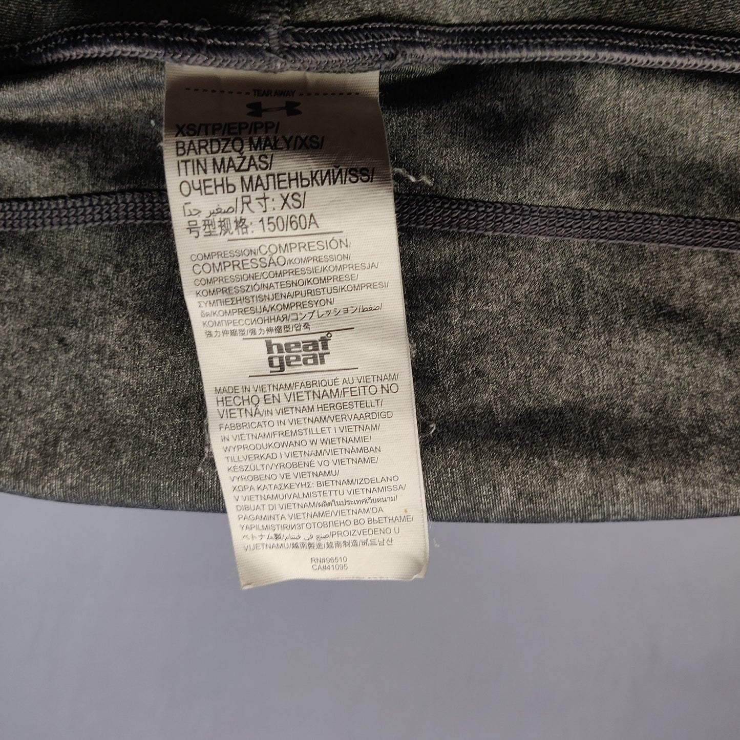 Under Armour HeatGear Grey Charcoal Compression Leggings Women XS