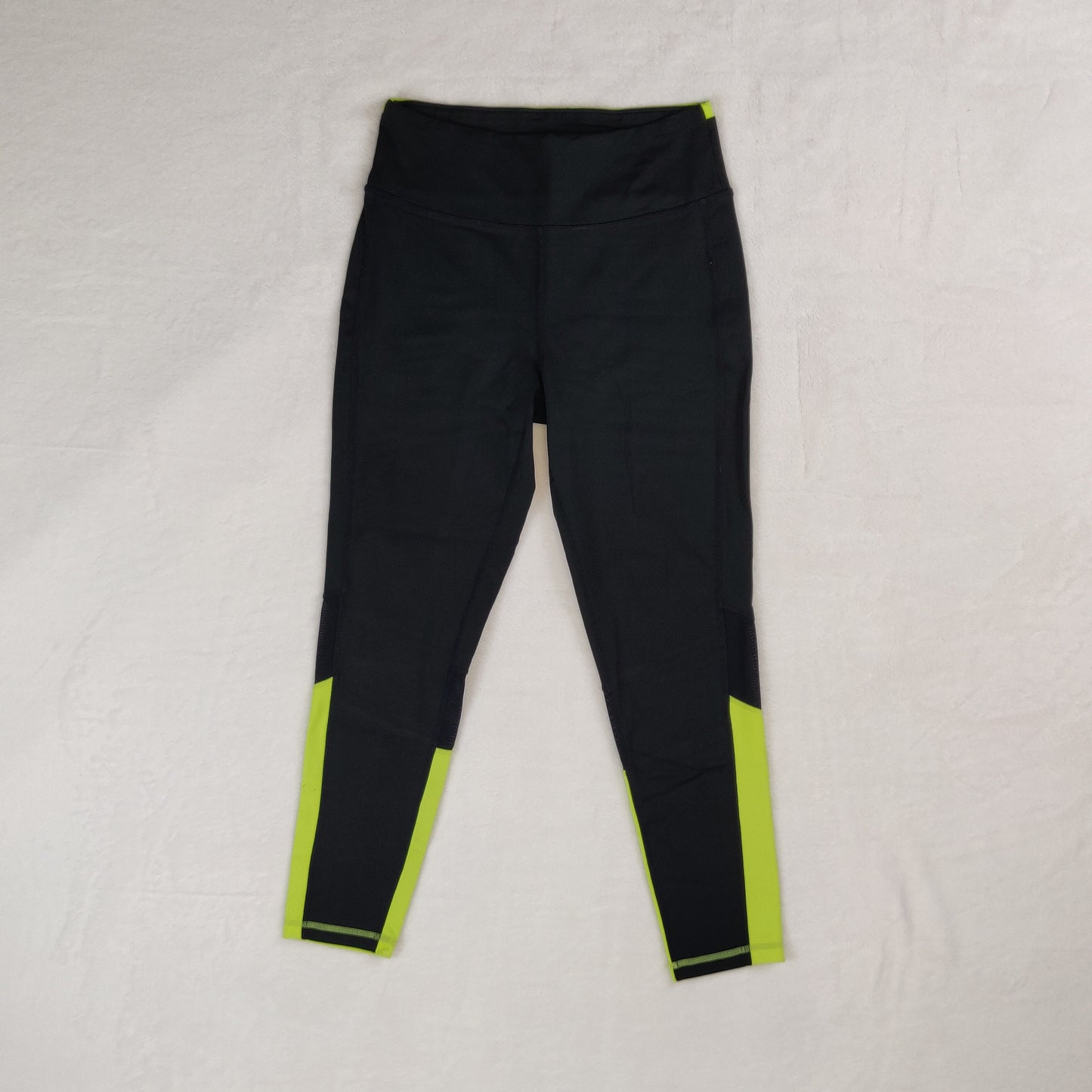 DKNY Sport Black Yellow High Rise Capri Leggings Women Size Medium