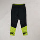 DKNY Sport Black Yellow High Rise Capri Leggings Women Size Medium