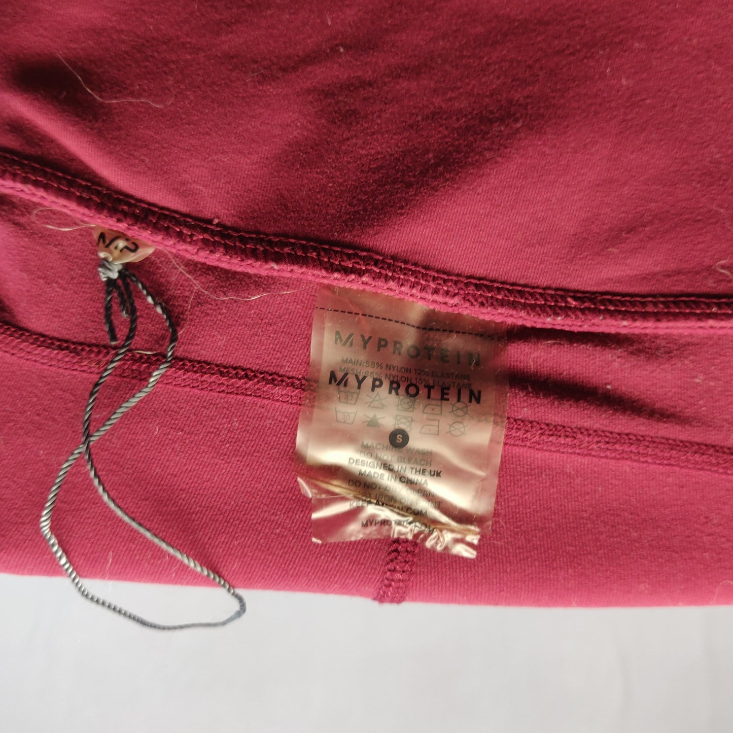 MyProtein MP Red Gym Workout Mid Rise Compression Leggings Women Small