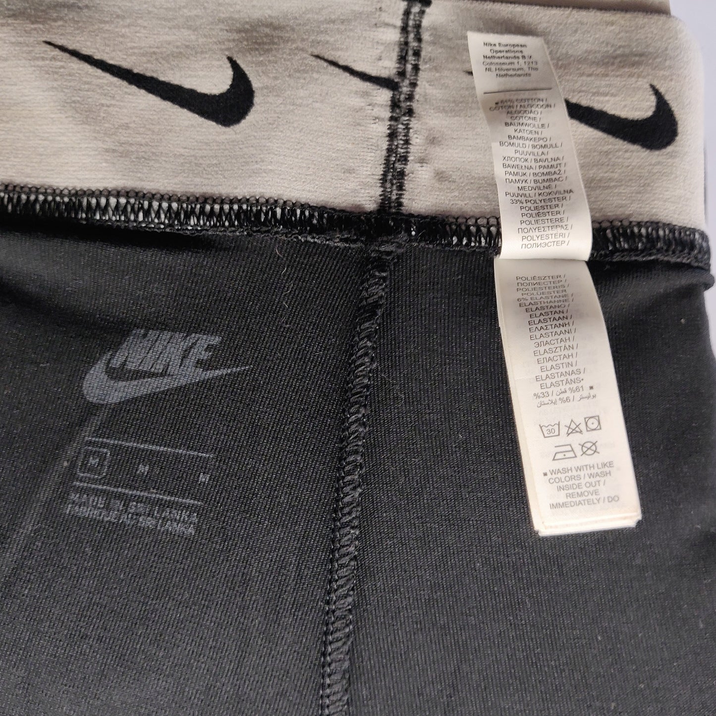 Nike Sportswear Club NSW Black High Rise Leggings Women Medium ~ CJ1984-010