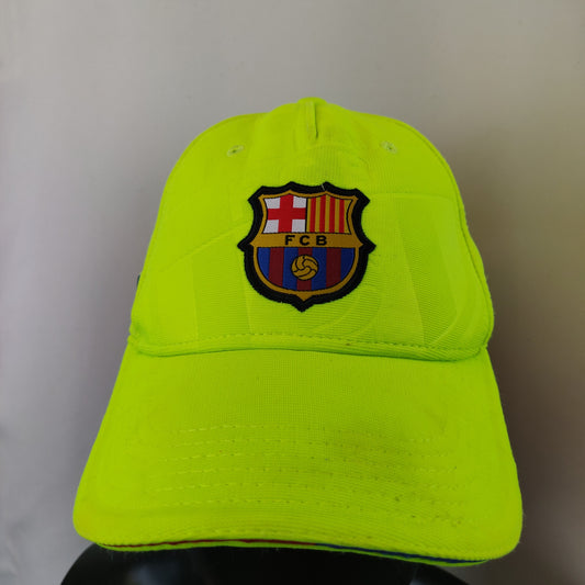FC Barcelona Yellow Fluorescent Football Baseball Cap Hat Men Unisex One Size