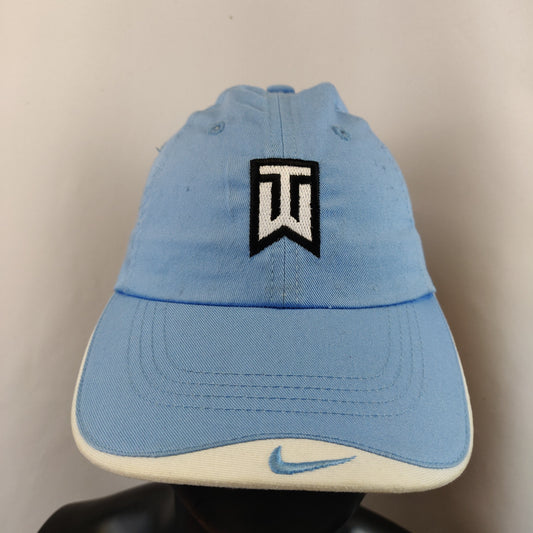 Nike Tiger Woods Rare 2 Tone Swoosh Blue White Golf Hat Cap Men Unisex