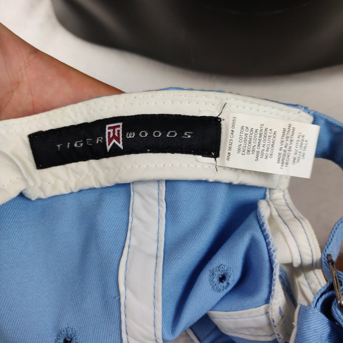 Nike Tiger Woods Rare 2 Tone Swoosh Blue White Golf Hat Cap Men Unisex