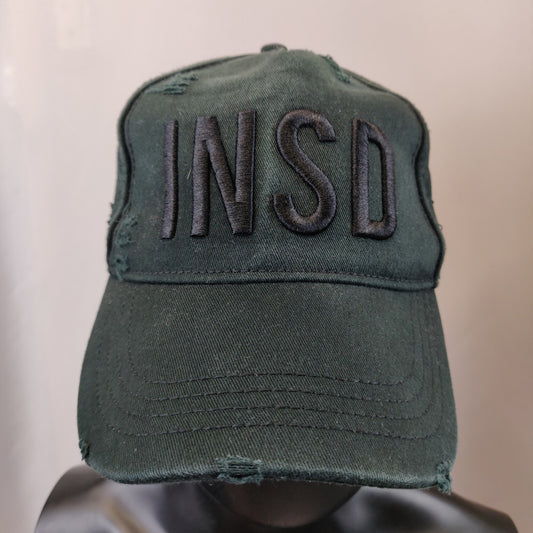 INSD Inside Green Embroidered Baseball Cap Hat Men Unisex One Size