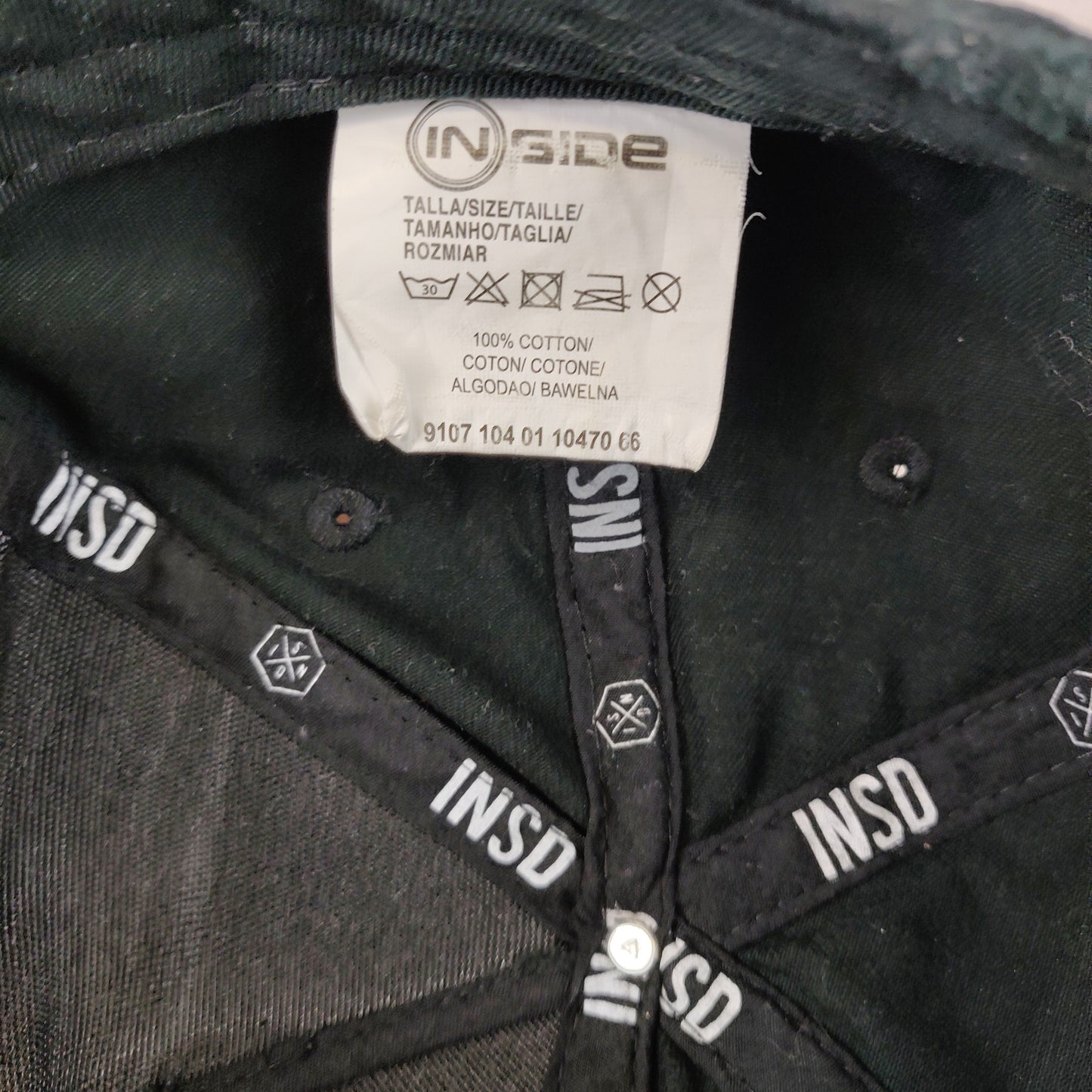 INSD Inside Green Embroidered Baseball Cap Hat Men Unisex One Size