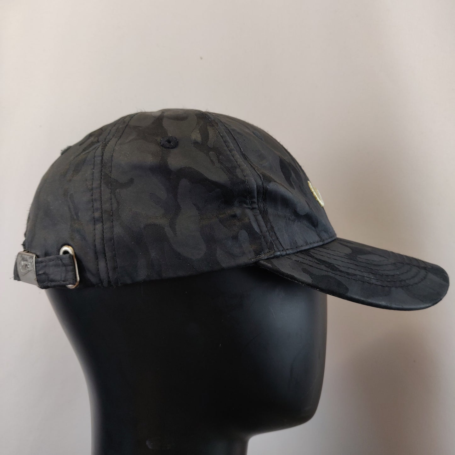 Nike Black Grey Camoflauge Swoosh Adjustable Baseball Cap Hat Men Unisex