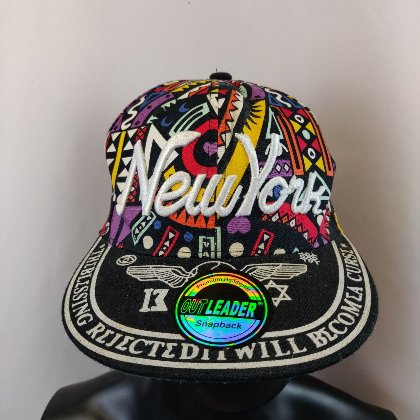 Out Leader Vintage Multicoloured New York Aztec Snapback Hat Cap Men Unisex