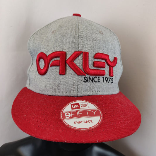 Oakley Since 1975 Grey Red New Era 9FIFTY Snapback Hat Adjustable Men One Size