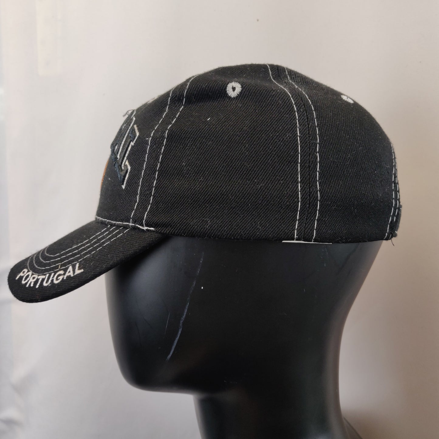 Hot Design Portugal Vintage Black Embroidered Logo Baseball Cap Hat Men Unisex