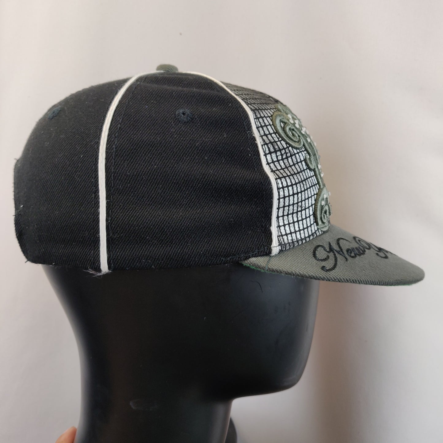 Bmos Green Black White New York NY Embroidered Snapback Cap Hat Men Unisex