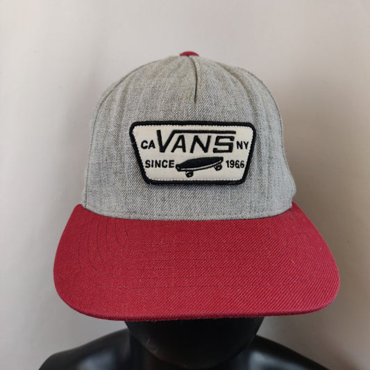 Vans Yupoong Grey Red Skateboard Snapback Cap Hat Men Unisex OSFM