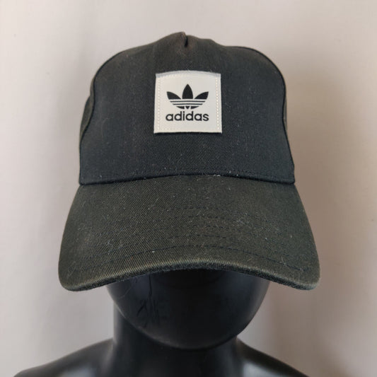 Adidas Black Cotton Trefoil A-Frame Baseball Cap Hat Men Unisex