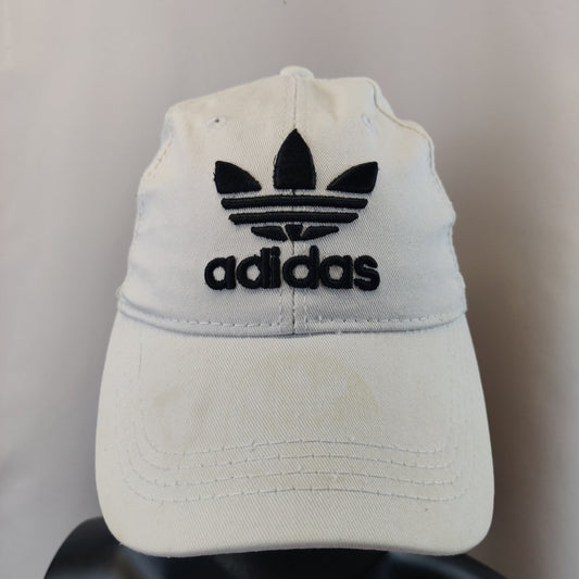 Adidas Vintage White Embroidered Adjustable Baseball Cap Hat Men Unisex