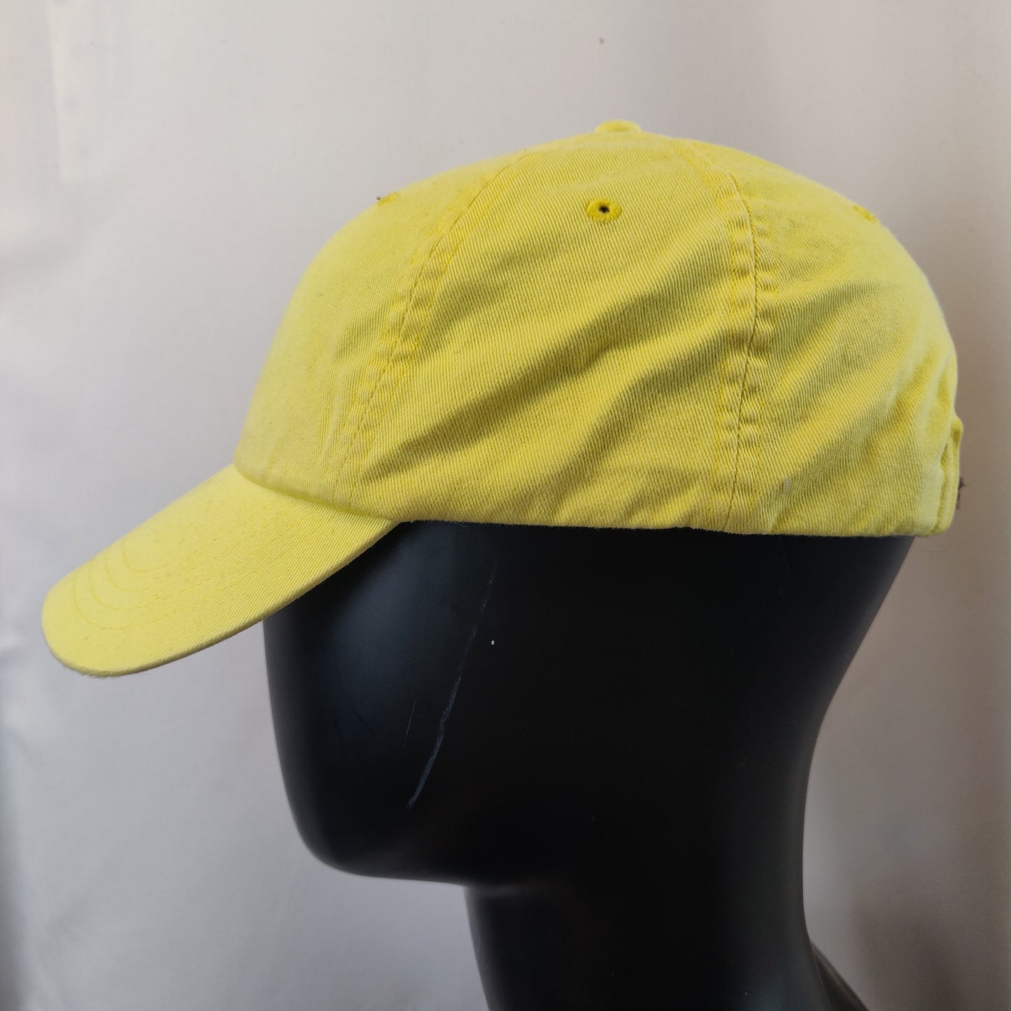 Polo Ralph Lauren Vintage Yellow Leather Strap Baseball Cap Hat Men Unisex