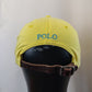 Polo Ralph Lauren Vintage Yellow Leather Strap Baseball Cap Hat Men Unisex