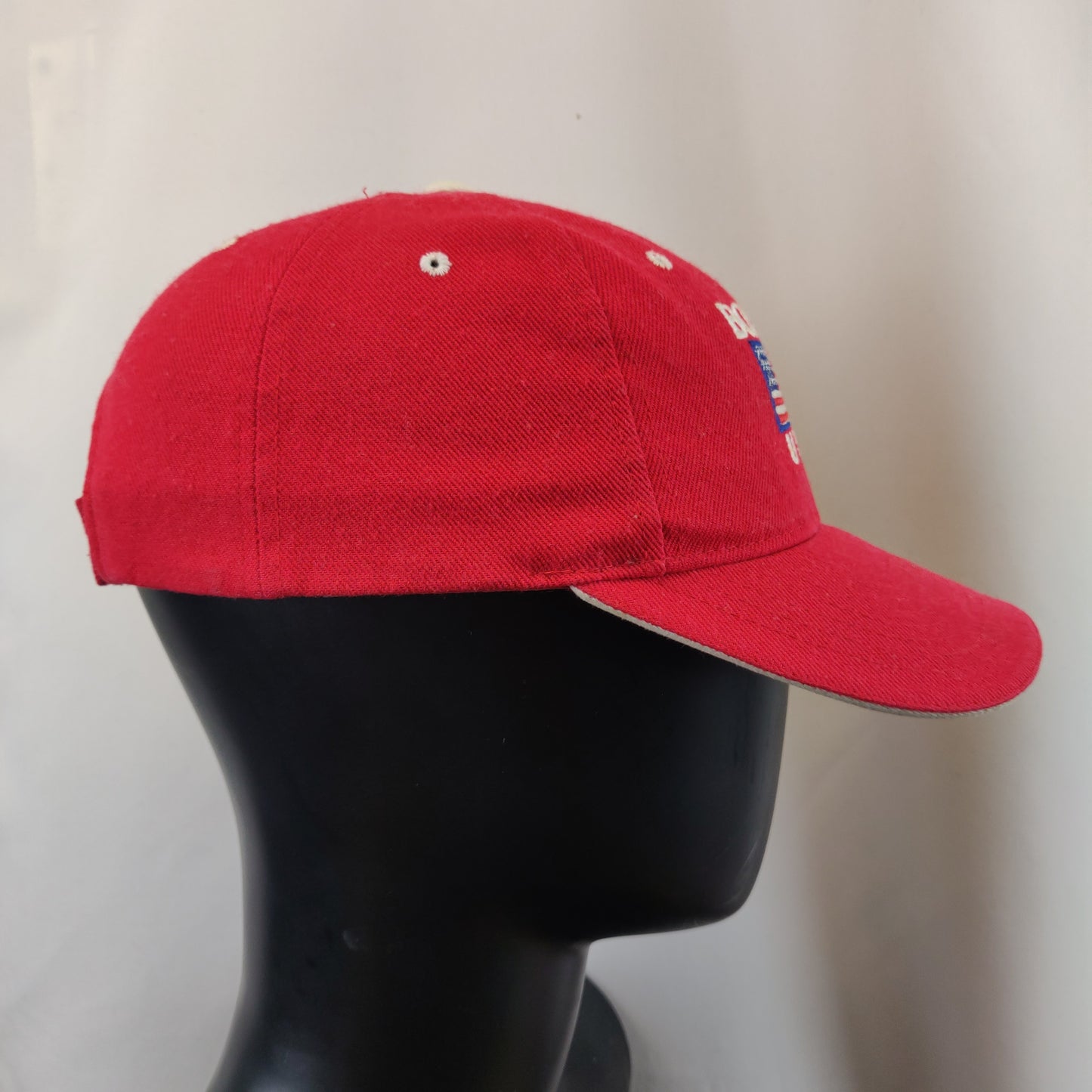 Boston USA Flag Vintage Sandwich Cap Red Baseball Cap Hat Men Unisex
