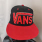 Vans Off The Wall Black Red Embroidered Adjustable Snapback Hat Cap Men Unisex